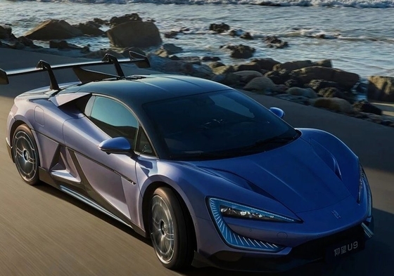 ビッド・ヤングワング U9 純電動スポーツカー 2 座席とマルチリンク 後ろ懸垂